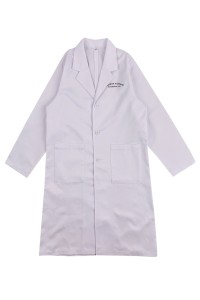 網上下單訂購實驗袍  設計白色長袖 雙側袋口 繡花LOGO 醫生袍 德國鐘錶行業 店員制服 NU075